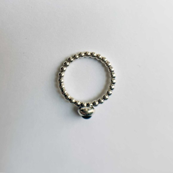 PANDORA My Desire Onyx Cabochon Sterling Silver Twist Stacking Ring - Picture 5 of 5